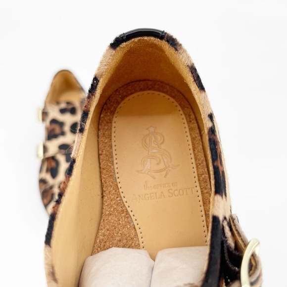 NWB Office of Angela Scott Mr. Colin Leopard Double-Monk Strap Oxford EU 36 US 6 - Picture 10 of 11